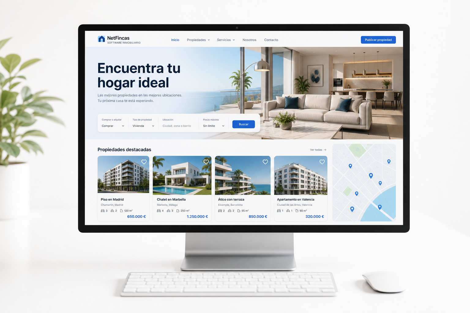 Ejemplo de diseño web desarrollado por NetFincas